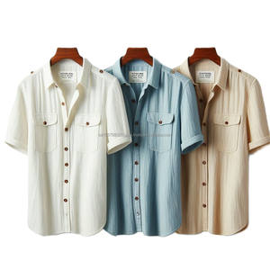 Nueva camisa de manga corta de tela de sarga para hombre con diseño de logotipo personalizado de alta calidad al por mayor de secado rápido marca de ropa activa propia de Bangladesh - Product Image 5