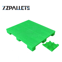 Palette en plastique robuste à simple face, à entrée 4 directions, pour la logistique, avec plateau solide