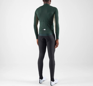 Maillot de Ciclismo Personalizado Verde Oscuro Ligero Unisex de Manga Larga con Cremallera Completa y Malla Transpirable para Ciclismo de Carretera y Equipos de Carreras - Product Image 4