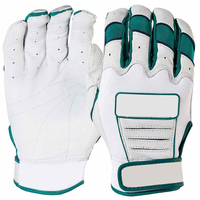 Guantes de Béisbol de Cuero Transpirables con Malla, Agarre Suave, Palma Acolchada, Muñequera Ajustable, Cierre de Gancho y Bucle Ambidiestro para Deportes