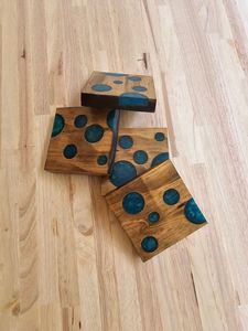 High Quality Wooden And Resin Drink Coasters Designed For Dining Table Decor <b>Wedding</b> Gifts And Home Accessories - Product Image 1