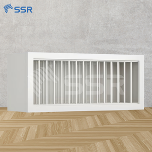 SSR White Aluminum Wall Cabinet <b>Rectangular</b> Modern Kitchen Cabinet Minimalist Design Wall Mount - Product Image 1