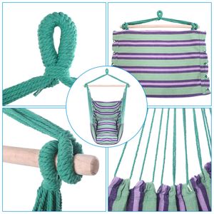 Sedia a Sdraio da Spiaggia in Tela di Cotone Verde con Corda per Appendere, Cuscini e Spedizione Gratuita - Product Image 3