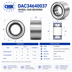 Rodamiento de Bolas Radial Doble para ATV DAC34640037, 34X64X37mm, Rodamiento de Cubo de Rueda con Grasa para Automóviles, DAC346437ZZ - Product Image 2