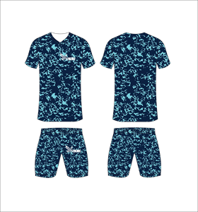 Conjunto de Camiseta y Pantalones Cortos de Fútbol para Hombre Ceracious, con Estampado por Transferencia de Calor, Cuello en V, Manga Corta, Absorbe la Humedad, Transpirable, Cintura Elástica - Product Image 1