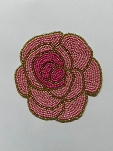 Embroidered Seed Bead Square Coastal <b>Coasters</b> Customized Yours Designs <b>Beaded</b> Multi Colors International Standards Quality 100% - Product Image 4