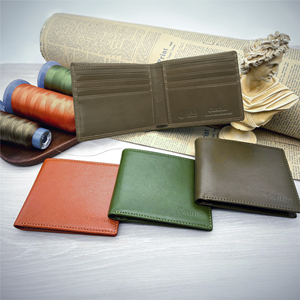 [Soldes] Portefeuille homme en cuir véritable Castello de qualité supérieure, RFID, faible MOQ, porte-cartes d'identité, vert, orange, olive, prix avantageux - Product Image 1
