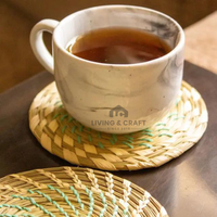 Sets de table ronds traditionnels en rotin tressé à la main, en canne naturelle, écologiques, résistants à la chaleur et antidérapants pour mariage et repas