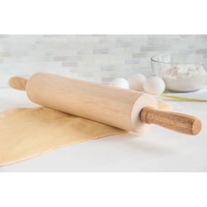 Rouleau à pâtisserie en bois naturel, parfait pour la préparation de roti, de pizza, de fondant et de pâtisseries. Vente en gros depuis l'Inde. - Product Image 5