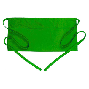 Tablier unisexe vert tissé OEM avec poches pour personnel de restaurant, barman, serveur, uniforme avec poches, tissu en coton. - Product Image 6