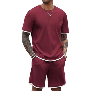 Conjunto Casual para Hombre, Fabricante, 2 Piezas, Camiseta de Algodón, Pantalones Cortos Cargo, Verano, OEM, ODM, Suministro al por Mayor - Product Image 5