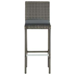 ชุดเฟอร์นิเจอร์กลางแจ้งหรูหรา5ชิ้นทำจากไม้อะคาเซียไม้เนื้อแข็งสีเทาและโพลีหวาย - Product Image 6