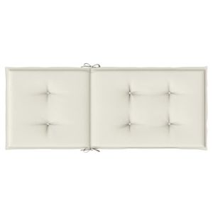 Cuscini per sedie con schienale alto in tessuto Melange crema 4 pezzi 47.2 "x 19.7" x 1.6 "rivestimenti per sedili e cuscini - Product Image 6