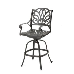 Tabouret de bar pivotant en aluminium coulé - Product Image 6