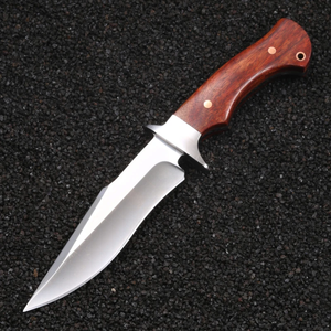 Couteau de chasse et de camping LEGACY BLADES de luxe en acier à haute teneur en carbone, manche ergonomique en bois, lame fixe pour l'extérieur, pointe tombante, garantie 3 ans - Product Image 5