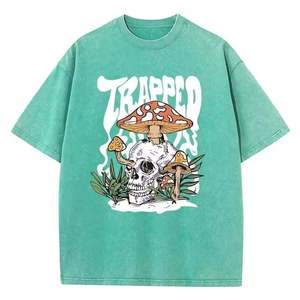 Camiseta de Hombre Oversize 100% Algodón Estampada, Tejido Grueso, Diseño de Logotipo Personalizado, Manga Corta, Estilo Urbano, Corte Holgado, Camiseta Premium - Product Image 2