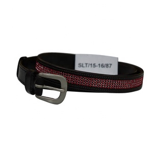 Cinturón de equitación de cuero genuino indio con diseño de múltiples cristales Accesorio ecuestre decorativo. - Product Image 2