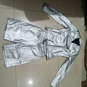 Custom Men's Metallic Silver PU <b>Leather</b> <b>Jacket</b> & Shorts Set – Fashion Streetwear Outfit - Product Image 4