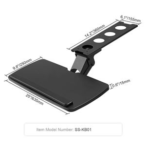 Adjustable Height and Angle Desk Keyboard Tray <b>Large</b> 25x9.8 Inch <b>Slide</b> Out Keyboard Tray Under Desk - Product Image 2