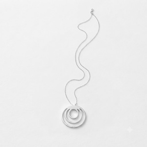 Collier pendentif minimaliste en argent 925 avec moissanite géométrique, forme ronde, pour femme, à porter au quotidien - Product Image 1