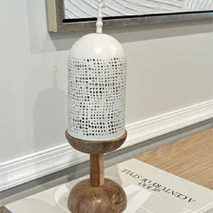 Brûleur d'encens en métal et bois en forme de dôme, design élégant perforé, parfait pour une fragrance et une décoration luxueuses pour la maison - Product Image 5