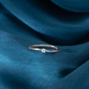 Anillo de Compromiso de Plata de Ley 925 con Diamante Redondo, Engaste de Garras, Estilo Minimalista, Unisex - Product Image 6