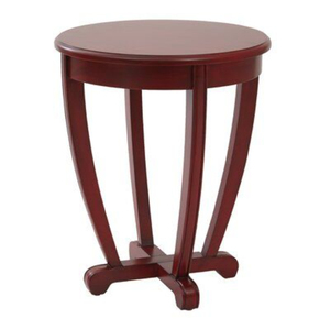 <b>Vintage</b> Style Round Wood Coffee <b>Table</b> With Tapered Base Midcentury Design Living Room Furniture Handmade <b>Side</b> <b>Table</b> - Product Image 5