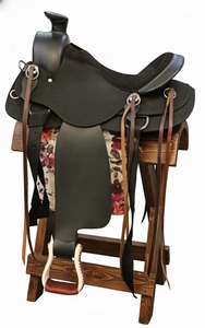 Selle en cuir de qualité export, style western, avec siège profond et confortable, robuste pour la pratique de l'équitation, disponible à un prix raisonnable - Product Image 6