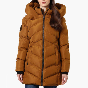 <b>Women's</b> Winter Long <b>Parka</b> <b>Jacket</b> with Zipper Closure Waterproof & Breathable Outer Layer for Cold Weather Comfort - Product Image 1