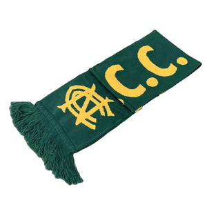 Écharpe de sport en acrylique imprimée verte et jaune, longue, isolante thermiquement, pour hommes, pour les fans, vêtements d'hiver - Product Image 3