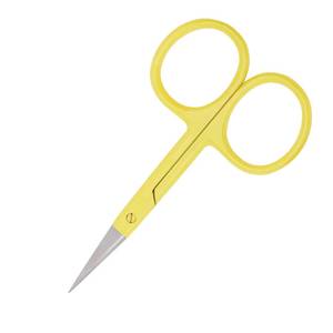 Ciseaux à cuticules jaunes, lame en acier inoxydable, manche en plastique, pointe acérée, outil de manucure pour adultes - Product Image 4