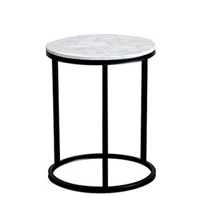 Premium <b>Round</b> Marble Top Side <b>Table</b> with Handmade Iron Base Luxury Living Room <b>Coffee</b> <b>Table</b> High Quality Affordable Furniture - Product Image 5