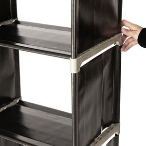 Scaffale di Stoccaggio Multifunzionale Nero a 3 Livelli e 9 Scomparti per Organizzazione Domestica - Product Image 6