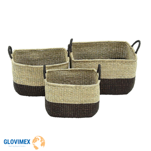 Panier à linge rustique en jacinthe d'eau, qualité export, écologique, durable, tissé à la main, multifonctionnel, organisateur de maison par Viettrustic - Product Image 6