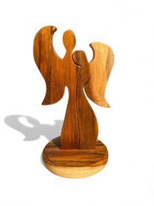 Handcrafted Wooden Angel <b>Table</b> Centerpiece Vintage Home Decor Showpiece For Shelf <b>Display</b> And <b>Table</b> Styling - Product Image 6