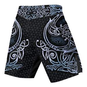 Men MMA Shorts <b>Ink</b> Dot Print Elastic Waist Gym Training Kickboxing Lightweight Quick Dry Colorful Top top mens mma martial arts - Product Image 5