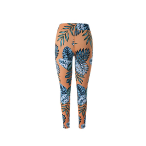 Sujetador deportivo Daniry para mujer, espalda cruzada, color naranja y azul, tirantes entrecruzados, soporte medio, transpirable, poliéster que absorbe el sudor - Product Image 3