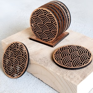 Selección de Posavasos Clásicos de Madera para Mesa de Comedor, para Colocar Bebidas, Decoración Rústica para Cocina, Protección - Product Image 3