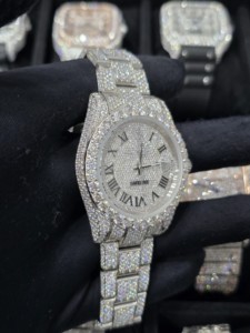 Nuevo Reloj Automático Personalizado para Hombre 2026 con Moissanita VVS Color D, 41MM, Plateado, Pasa Prueba de Diamantes - Product Image 2