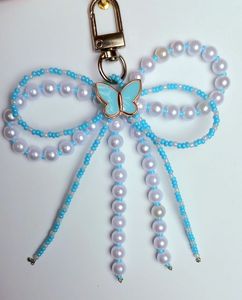 MD Handicrafts Designer Handmade Embroidery Beaded <b>Keychain</b> with Eco-Friendly <b>Customized</b> Pattern Elegant Bag Charm Premium Beads - Product Image 3