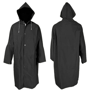 Manteau de pluie long personnalisé avec logo, en PVC et polyester respirant, réfléchissant, imperméable, idéal pour les voyages – Vente chaude - Product Image 4