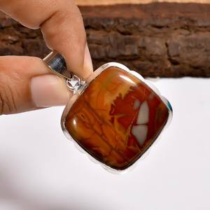 Colgante de Jaspe Noreena Natural, Estilo Vintage, Hecho a Mano, Plata de Ley 925, Joyería Bohemia, Regalo - Product Image 6