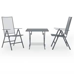 Juego de Comedor Estándar de Acero Antracita, Cuadrado, para Uso en Jardín - Product Image 2
