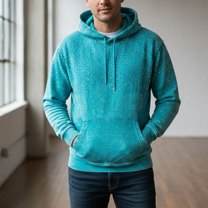 Sweat-shirts à strass pour hommes, confortables et chauds, parfaits pour les tenues décontractées et les looks urbains élégants - Product Image 3