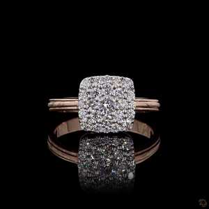 แหวนเพชรรองที่เปล่งประกายเปล่งประกายในวงแหวนเพชรคู่สำหรับ0.71ct โรสโกลด์14K สำหรับปลูกในห้องปฏิบัติการ - Product Image 1