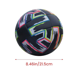 AEF6-<b>Soccer</b> Ball Size 5 Black PU Non-Slip Grass Football Adult Indoor Outdoor Wear-Resistant PU <b>Soccer</b> Ball - Product Image 3