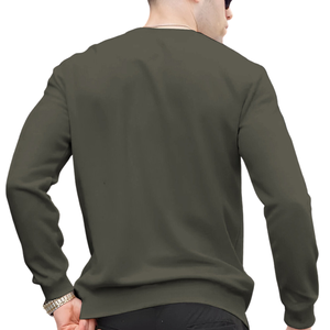 T-shirt personnalisé pour homme grande taille à manches longues, col en V, 100% coton, 200 GSM, uni, streetwear, OEM ODM, vente en gros FOB - Product Image 5