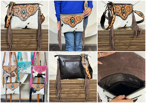 Bolso de Hombro de Cuero Vacuno Hecho a Mano de Primera Calidad, Estilo Occidental, con Flecos, para Mujer, 2026 - Product Image 3
