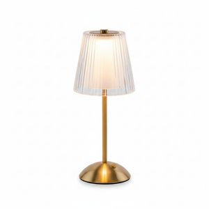 Rechargeable LED Table <b>Lamp</b> 2000mAh Battery Step less Dimming 3 Colour <b>Touch</b> Control USB-C Metal Glass Bedside <b>Lamp</b> for Home Bed - Product Image 1