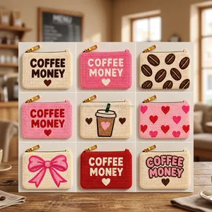 Coffee Money Beaded Coin Purse Collection Seed Bead Zipper Pouches Handmade Coffee Lover Wallet Custom Wholesaler Supplier Gifts - Product Image 2